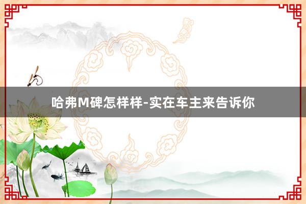 哈弗M碑怎样样-实在车主来告诉你